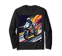 Motocicleta Vintage Moto Grand Prix Moon Ride Manga Larga