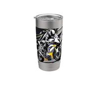 Motocicleta Vintage Moto Grand Prix Ride hasta el amanecer Vaso térmico de acero inoxidable de doble pared