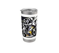 Motocicleta Vintage Moto Grand Prix Ride hasta el amanecer Vaso térmico de acero inoxidable de doble pared