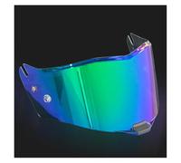 Motocicleta Visera for Casco de Motocicleta Thunder FF805/FIM805 con Lente de Apertura única (Negra)(Colorful Green)