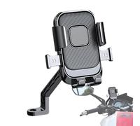 Motocicletas Bracket Phone - Soporte de manillar seguro, soporte para bicicletas a prueba de golpes | Soporte telefónico versátil ajustable, Cuna de clip de scooter estable, pinza giratoria Am