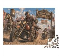 Motocicletas del Salvaje Oeste Puzzle 1000 Piezas, Regalo Decorativo