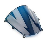 Motocicletas Parabrisas para CBR600RR F5 2005-2006 Parabrisas De Motocicleta A Prueba Viento Doble Burbuja Plástico ABS(Blue)