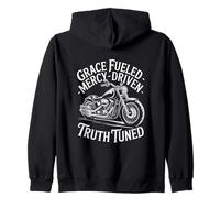 Motociclista Cristiano con Fe y Verdad Sudadera con Capucha