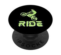 Motociclista de vuelo de dos ruedas en un paseo en moto enduro PopSockets PopGrip Adhesivo
