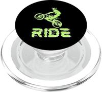 Motociclista de vuelo de dos ruedas en un paseo en moto enduro PopSockets PopGrip para MagSafe