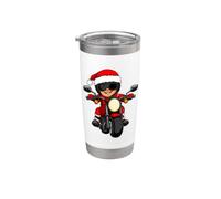 Motociclista Navidad Vaso térmico de acero inoxidable de doble pared