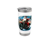 Motociclista Navidad Vaso térmico de acero inoxidable de doble pared