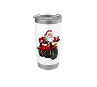 Motociclista Navidad Vaso térmico de acero inoxidable de doble pared