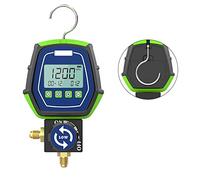 MOTOCOCHE Manómetro Aire Acondicionado con 90 Refrigerantes Incorporados, R134a Manometros de Refrigeracion Manifold Digital de Refrigeración para Realizar Pruebas Mantenimiento Aire Acondicionado