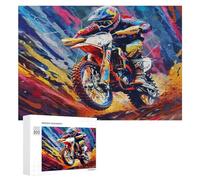 Motocross Carreras Puzzles 300 Piezas Maquetas EducativasConstruir 3D Rompecabezas para Familia DIY Moderno Desafío Intelectual Aliviar Estrés 300 PCS