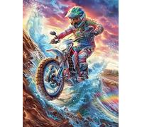 Motocross de montaña Rompecabezas 1000 Piezas Cartón Grueso Para Parejas Animales fantásticos de animales salvajes Desarrollo Habilidades Pieza Decorativa Casa Pack Completo Regalo Cumpleaños 1000 PCS