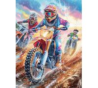 Motocross de montaña Rompecabezas 500 Piezas Cartón para Expertos Animales y Plantas fantásticos Mejora Memoria Actividad Tiempo Libre Pack Completo Original 500 PCS