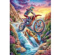 Motocross de montaña Rompecabezas 500 Piezas Cartón Para Principiantes Cuentos de hadas de animales salvajes fantásticos Días Lluviosos Para Pasar Tiempo Vacaciones Fines De Semana Regalo Cumpleaños 5