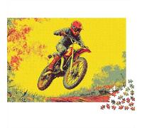 Motocross Dirt Bike Racing-2 Puzzle De 1000 Piezas Rompecabezas para Adultos Rompecabezas 1000 Piezas para Adultos para Amantes O Amigos Rompecabezas Imposable 70x50cm/1000pcs
