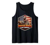 Motocross es mi Terapia American Dirt Bike Rider Motocicleta Camiseta sin Mangas