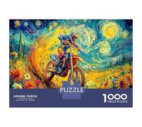 Motocross Estrellado Puzzle Actividades Familiares 1000 Piezas Motocicleta Grand Prix Rompecabezas Pasatiempo Creativo para Adultos Y Niños A Partir De 12 Años 38x26cm/1000pcs