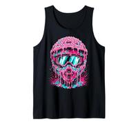 Motocross Helmet Drip Melt Dirt Bike Street Art Graphic Camiseta sin Mangas