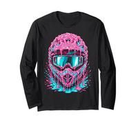Motocross Helmet Drip Melt Dirt Bike Street Art Graphic Manga Larga