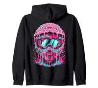 Motocross Helmet Drip Melt Dirt Bike Street Art Graphic Sudadera con Capucha