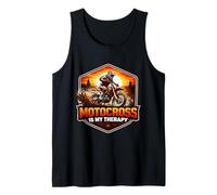 Motocross Is My Therapy Dirt Bike Rider Motocicleta Dirtbike Camiseta sin Mangas