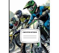 Motocross manga style 120 pages 8.5 x 11 inches college ruled paper for school, work, university, and daily life.: Composition notebook with 120 pages college ruled paper for taking note