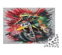Motocross Rider Acción_5 Puzzle Mil Piezas para Adolescentes Entrenamiento De Concentración Regalo para Adultos Elección Amazon Entretenimiento En Casa Cartón Ecológico 38x26cm/1000pcs