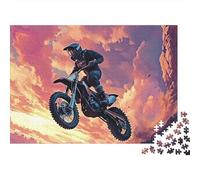 Motocross Rider Salto Set Rompecabezas 1000 Piezas Cartón Premium para Adultos, Desafío Educativo, Diversión En Casa, Gran Idea para Celebraciones De Aniversario 52x38cm/1000pcs