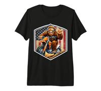 Motocross Sasquatch Dirt Bike Rider Bigfoot American USA MX Camiseta Premium
