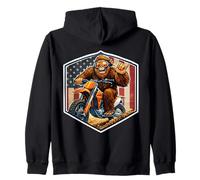 Motocross Sasquatch Dirt Bike Rider Bigfoot American USA MX Sudadera con Capucha