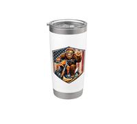 Motocross Sasquatch Dirt Bike Rider Bigfoot American USA MX Vaso térmico de acero inoxidable de doble pared