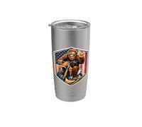 Motocross Sasquatch Dirt Bike Rider Bigfoot American USA MX Vaso térmico de acero inoxidable de doble pared