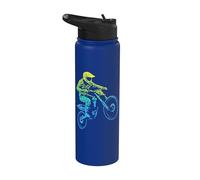 Motocross y Dirt Bike | Gráfico de Dirt Biking Stainless Steel Insulated Water Bottle