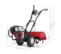 Motocultor a gasolina de 212 cc y 7 HP, ancho de trabajo 70 cm, profondità fino a 35 cm, potente y maneggevole - GREENCUT GTC220X