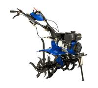 Motocultor Gasolina 7,5 CV 212cc - Motoazada Profesional 4 Tiempos, Rotovador, Ancho Ajustable 80-100 cm, 16 Fresas, Profundidad 30 cm - Guantes y Protectores Auditivos Incluidos - Huerto y Jardín