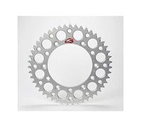 Motodak Corona Renthal ultralighttm 48 Dientes ALU Anti-boue Pas 520 Type 123u anodizado Plata Suzuki