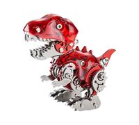 Motörform Rompecabezas de dinosaurio de metal 3D para adultos, kit de modelo mecánico steampunk, 126 piezas, montaje de bricolaje, rompecabezas de dinosaurio de acero inoxidable, regalo rojo