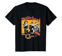 Motörhead Ace of Spades Bite The Bullet Camiseta, Niños, Negro, 10 años