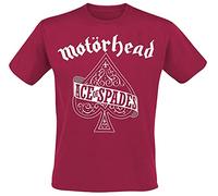Motörhead Ace of Spades Hombre Camiseta Rojo M 100% algodón Vorne Bedruckt Regular