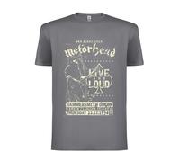 Motörhead Camiseta 'Motörhead Live and Loud T-Shirt' gris XL EUR