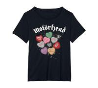 Motörhead Candy Hearts Camiseta, Mujer Tallas Grandes, Negro, 2XL Grande