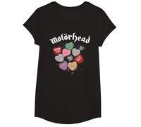 Motörhead Candy Hearts Camiseta, Niñas, Negro, XS