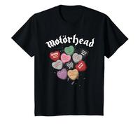 Motörhead Candy Hearts Camiseta, Niños, Negro, 3 años