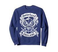 Motörhead England Crossed Swords Sudadera, Unisex para Adultos, Azul Marino, M