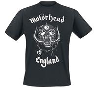 Motörhead England Hombre Camiseta Negro M 100% algodón Vorne Bedruckt, Hinten Bedruckt Regular