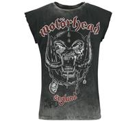 Motörhead England Hombre Top Tirante Ancho Gris S 100% algodón Vorne Bedruckt, Hinten Bedruckt Regular