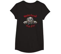 Motörhead Iron Fist Grind Ya Down Vintage Camiseta, Niñas, Negro, XS