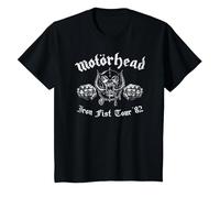 Motörhead Iron Fist Tour Vintage Camiseta, Niños, Negro, 12 años