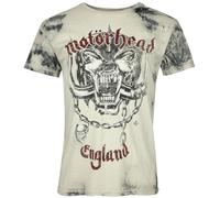 Motörhead Logo England Hombre Camiseta Gris XL 100% algodón Vorne Bedruckt, Hinten Bedruckt Regular
