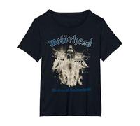 Motörhead No Sleep Til Hammersmith Vintage Camiseta, Mujer Tallas Grandes, Negro, 1XL Grande